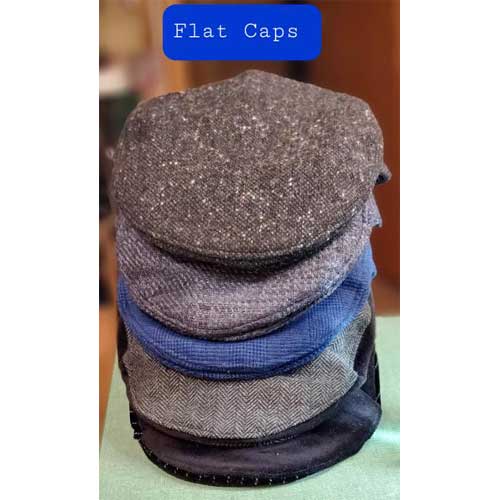 #6 Wool Blend Silk Flat Cap