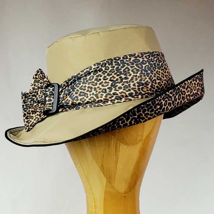 Medium Brim Khaki Leopard