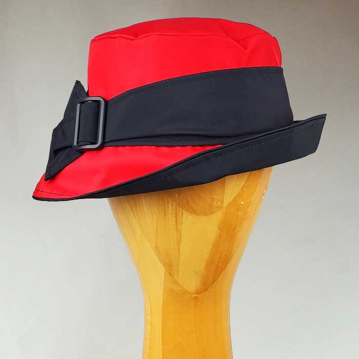 Bucket Brim Red Black