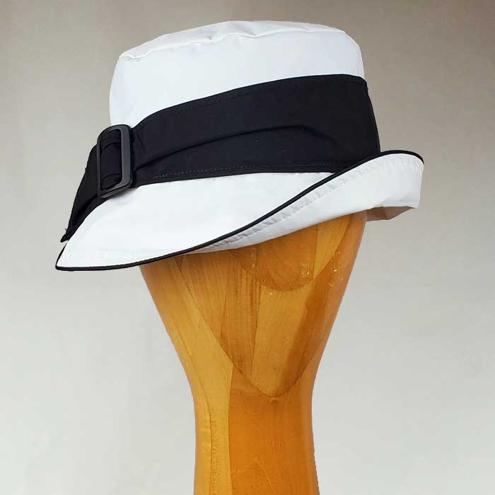 Bucket Brim White Black